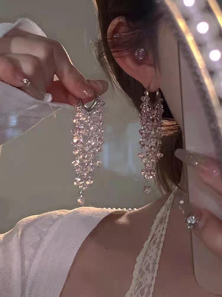 Tassel Earrings: Trendy  Affordable Luxury  Unique Design  High-end Long Drop Earrings  Distinctive Ear Jewelry