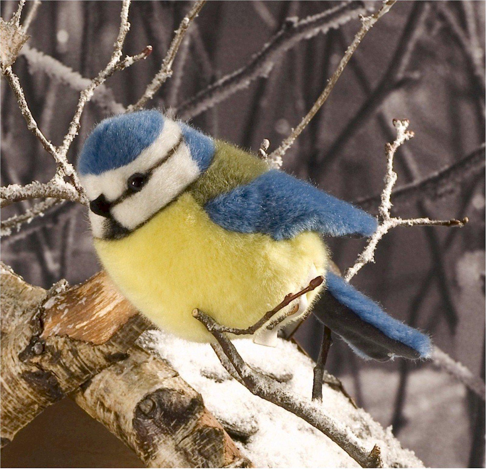 

KOSEN Blue Plush Toy Pit Tit, 14cm, синий