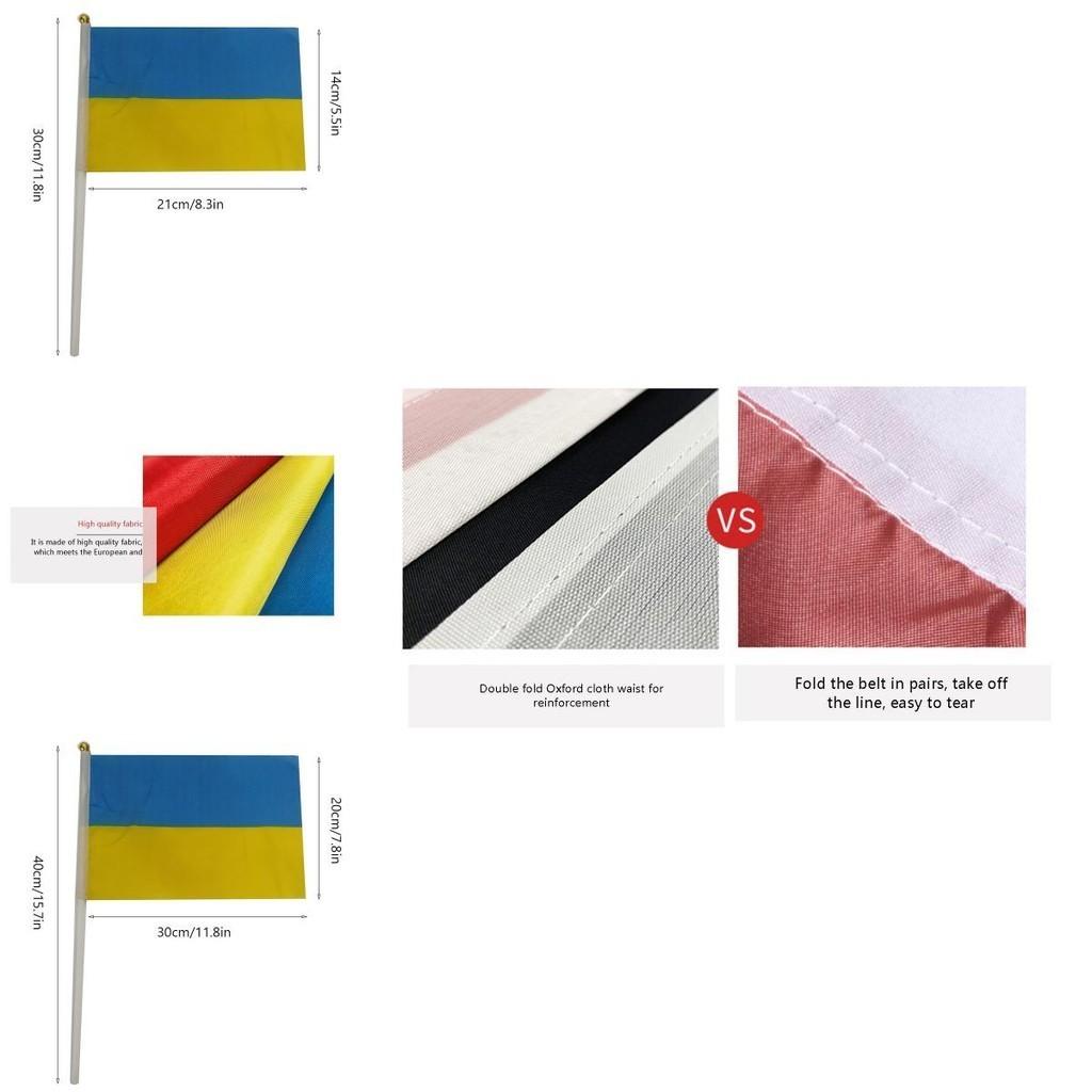 Giant 5ft X 3ft Ukrainian Flag Quality Materials Superior Stitching Uv-resistant Garden Decoration