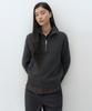 MUSINSA STANDARD WOMAN [Victoria Wool] Women'S Minimal Ribbed Quarter Zip Sweater [Medium Grey]
