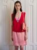 Tinnit Lace Silky Midi Skirt_Pink