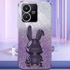 For vivo Y22s 4G/Y22 4G Protective Case Rabbit Design Kickstand PC+TPU Phone Cover