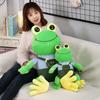 Cute Plush Frog Toy With Shoulder Strap For Kids' Sleeping Companion