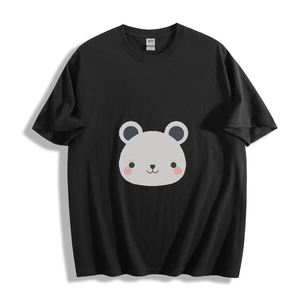 Cute Bear Face Graphic T-Shirt