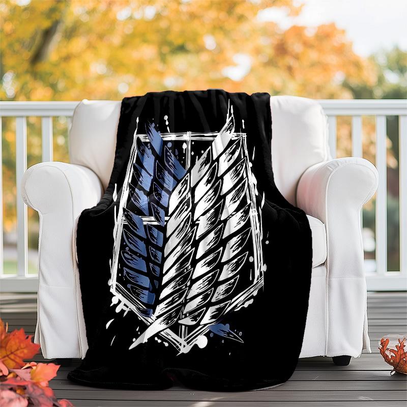 Attack on Titan2 printed throw blanket—lightweight,soft,warm;versatile blanket for all seasons—perfect as &air-conditioning throw,nap blanket