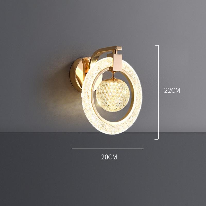 

Светодиодный настенный светильник Внутреннее освещение Украшение дома Гостиная Кабинет Проход Лестничный коридор Спальня Прикроватный скандинавский Роскошный настенный бра 3 light colors