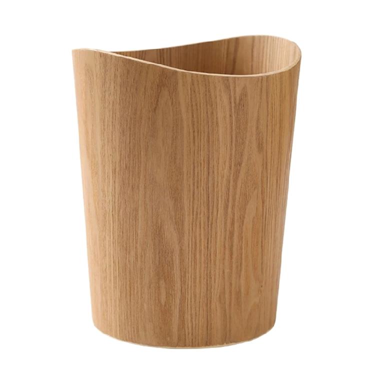 Papelera Cesta de Papel Higiénico para Oficina Baño Dormitorio Suministros Material de Madera