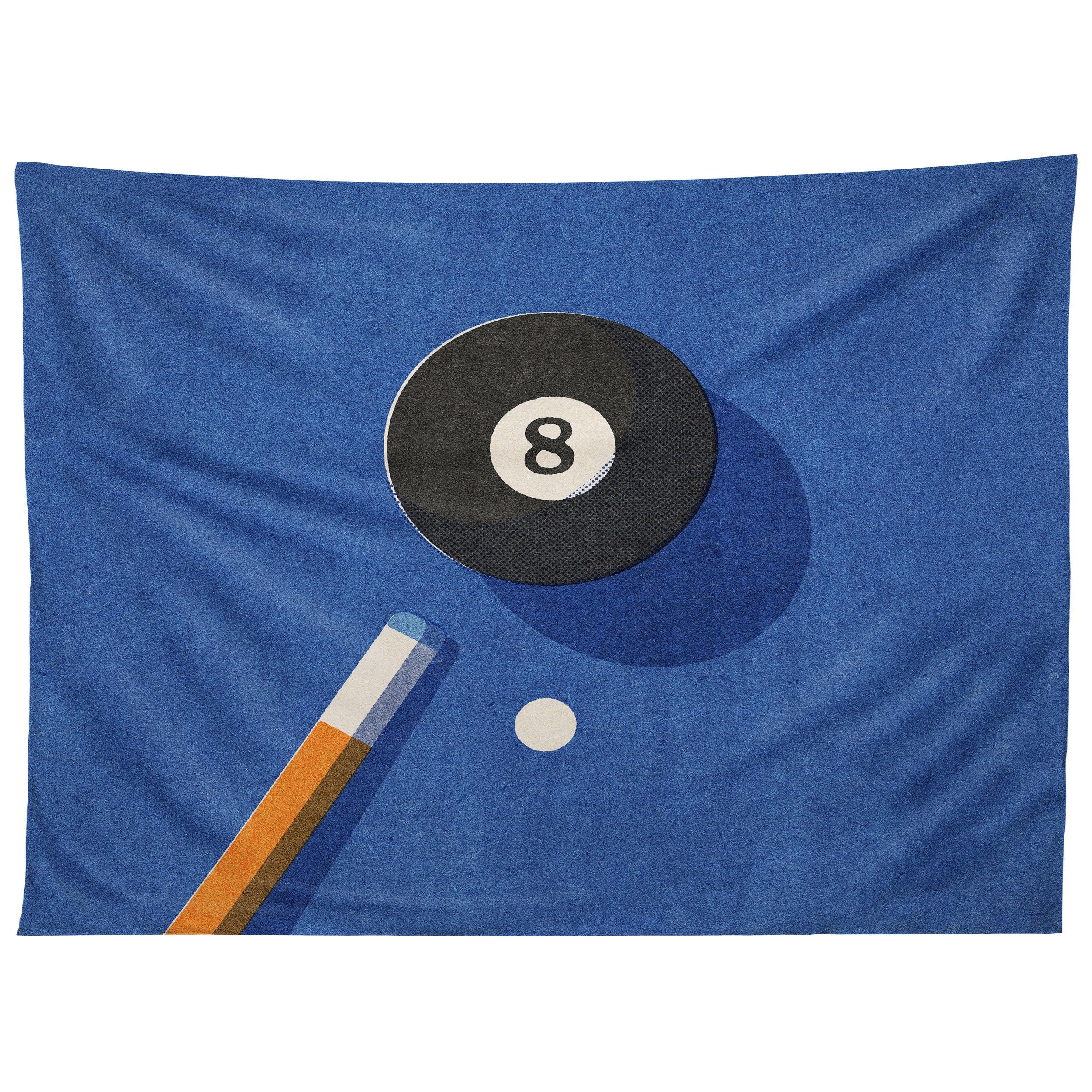 BALLS BILLIARDS BALL 8 I tapestry 75x100