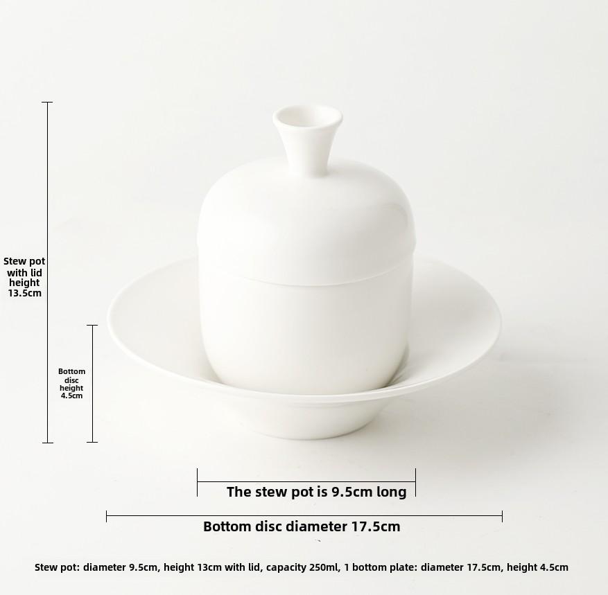 

New Chinese stew pot ceramic health soup pot hotel steamed egg with cover small stew pot dessert tableware чёрный