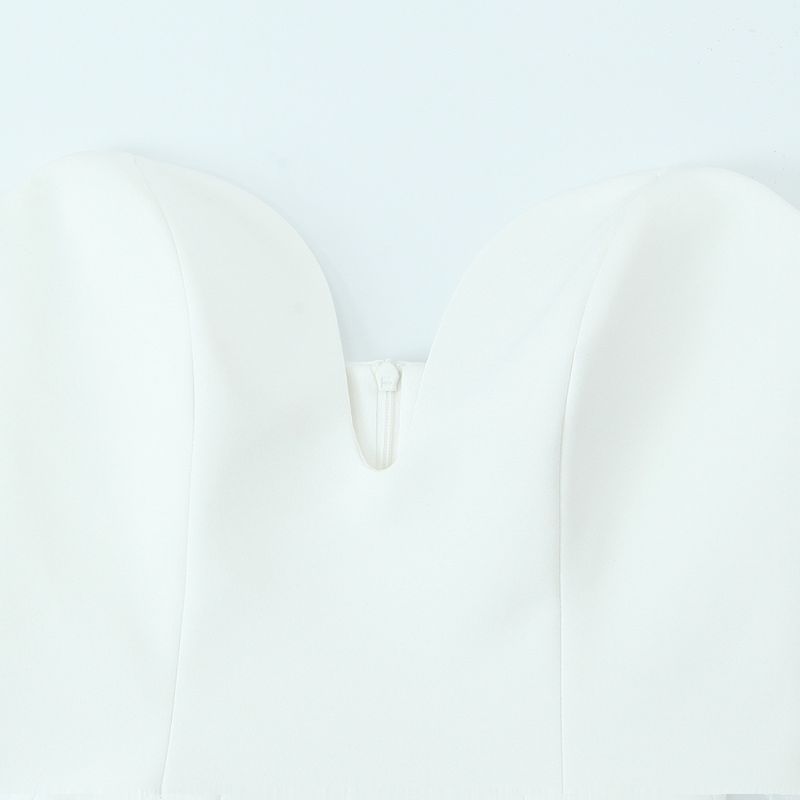 Kaslead New Arrival Women's Clothing Fashion Style Fashion Shoulder-Baring Heart-Shaped Low Collar Short Dress 2677888 250