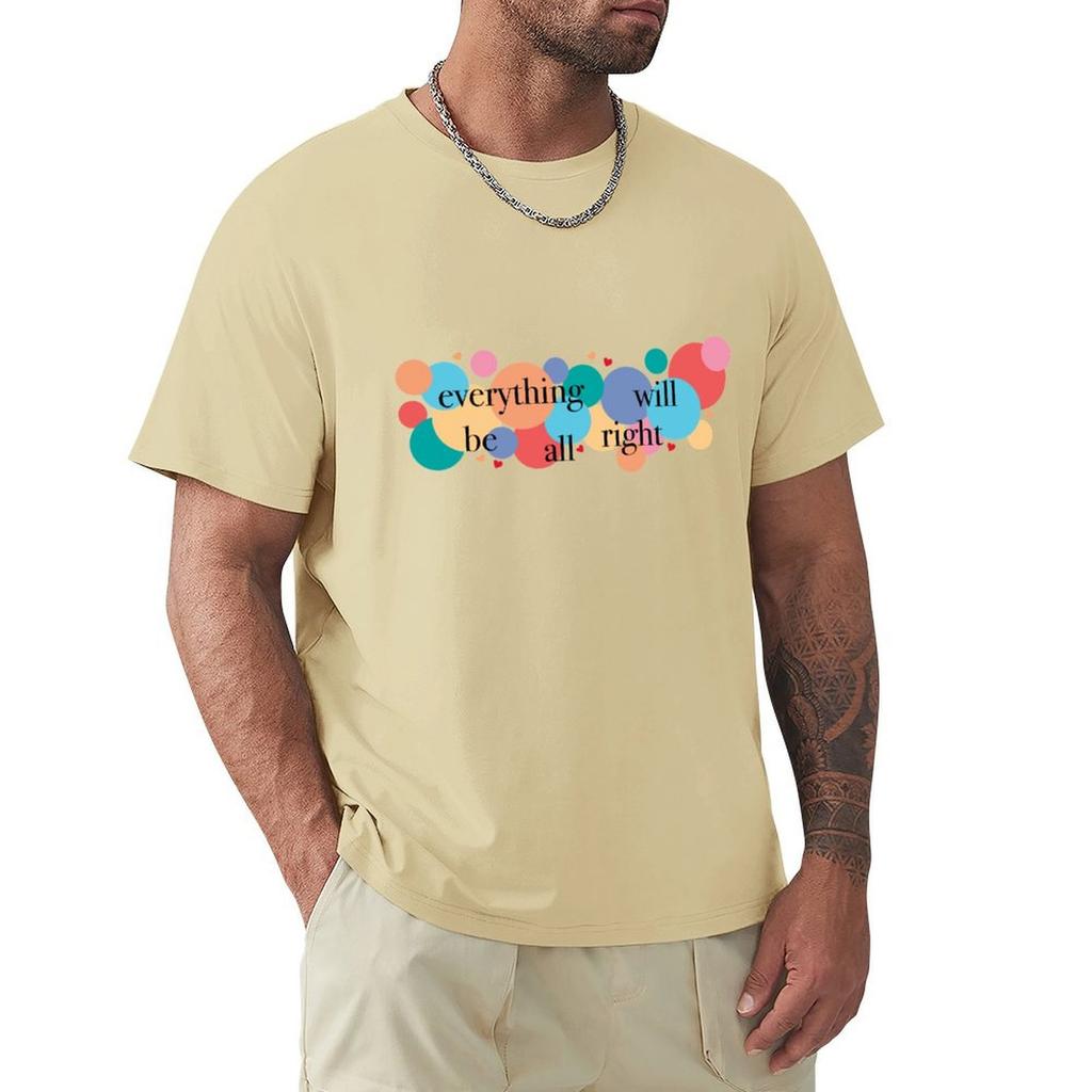 Everything Will Be All Right / Falsettos Dots T-Shirt Quick Drying Oversized T Shirt Animal Prinfor Boys Shirts Graphic Tee Men