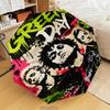 1PC Green Day Automatic Folding Umbrella 8-Rib Travel Umbrella with Auto Portable Case, Ideal Gift for Birthdays
