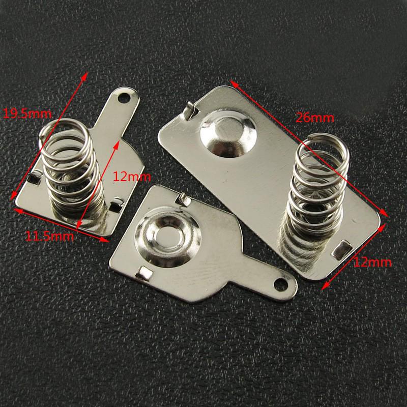 AA Battery Contact 3-Piece Set for DIY - Thickened Metal with Hole