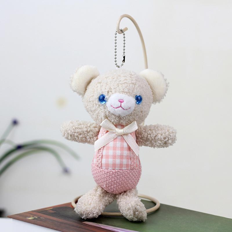 Adorable Teddy Bear Plush Toy With Short Plush Material And Pp Cotton Filling Cute Small Bear Backpack Decoration For Gifts In Pink Blue Green