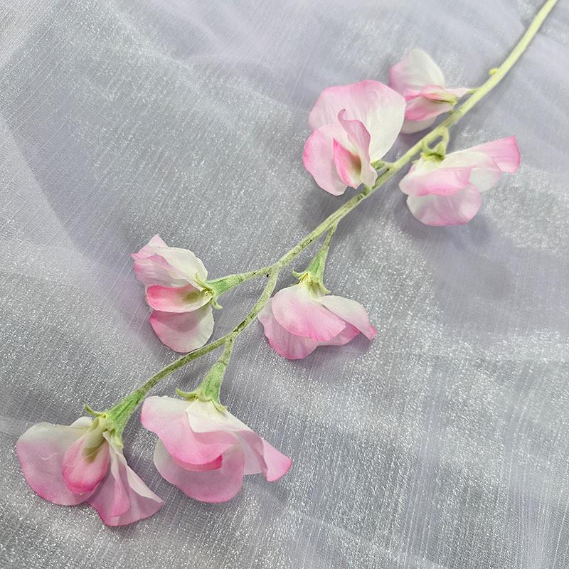 Sweet Artificial Flower Pea Wedding Hotel Restaurant Room Wall Decoration