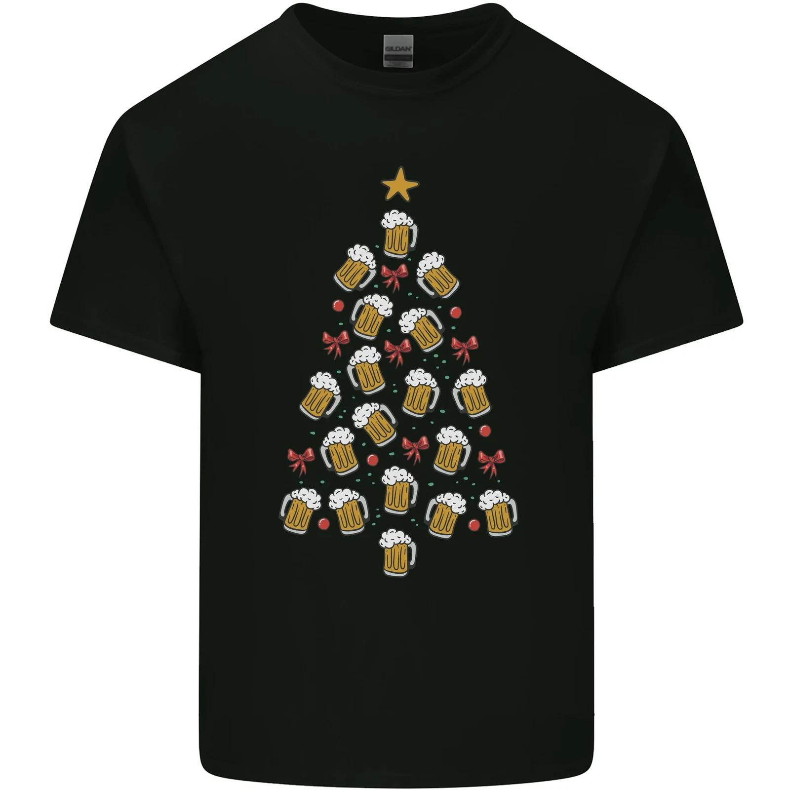 Beer Christmas Tree Kids T-Shirt Childrens S
