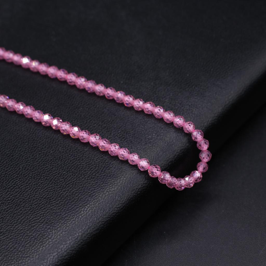 Natural Stone Faceted Beads Zircon Small Beads 4 MM Charms For Jewelry Making DIY Necklace Bracelet Earrings Accessory