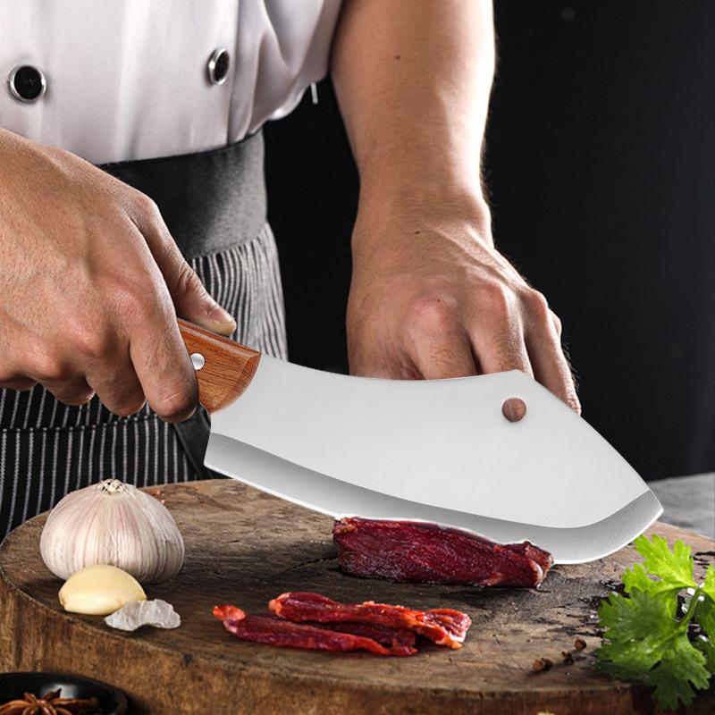 Forged Kitchen Chopping Slicing Cleaver Chef Cooking Butcher Knife Outdoors Barbecue Fishing Peeling Cutting Tools
