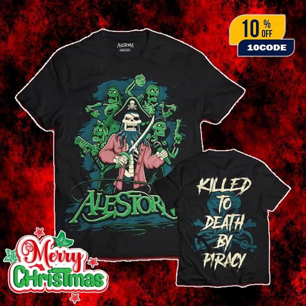 Alestorm Merch Collection USA Tour 2026 Tourshirt USA Killed To Death By Piracy XXL
