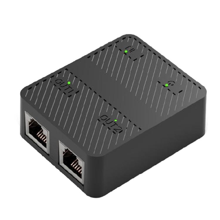 Gigabit Ethernet Splitter 1 to 2 networking Ethernet Splitter LAN Splitter with Power Cable RJ45 Splitter 100/1000Mbps