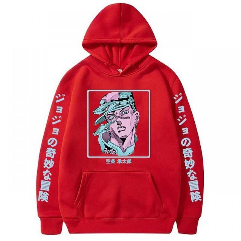 JoJos Bizarre Adventure Printed Hoodie Sweatshirt Women Men Casual Long Sleeve Pullover Top