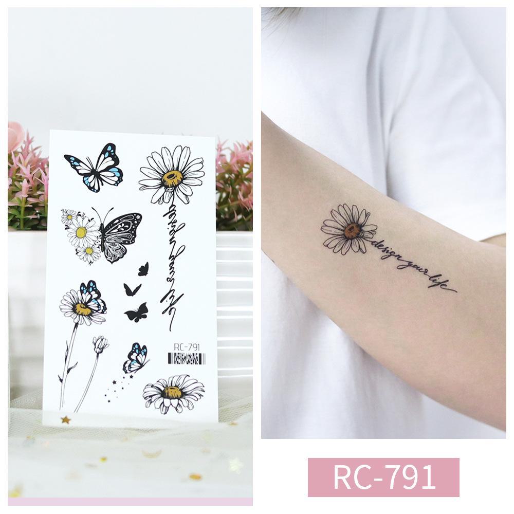 Butterfly Tattoo Stickers: Small, Fresh, Waterproof, Retro Black & White, Temporary Hand Designs