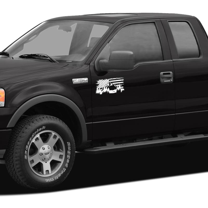 Car Premium Vehicle Sticker N Flag Mounta Decor Decals Truck Computer Wall Outdoor Vinyl Cover Auto Tuning Accessories