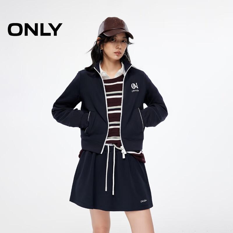 ONLY Women's 2025 Fall Color-Block Letter Raglan Sweatshirt