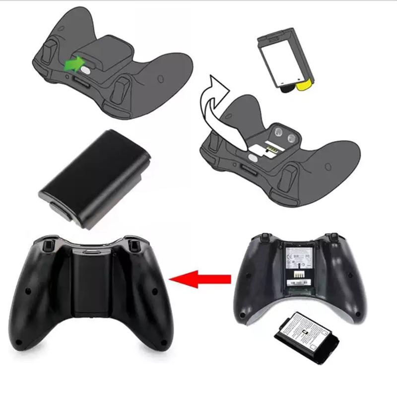 1-10PCS For Xbox 360 Plastic Wireless Controller Battery Cover with Sticker Battery Pack Cover Shell Game Accessories