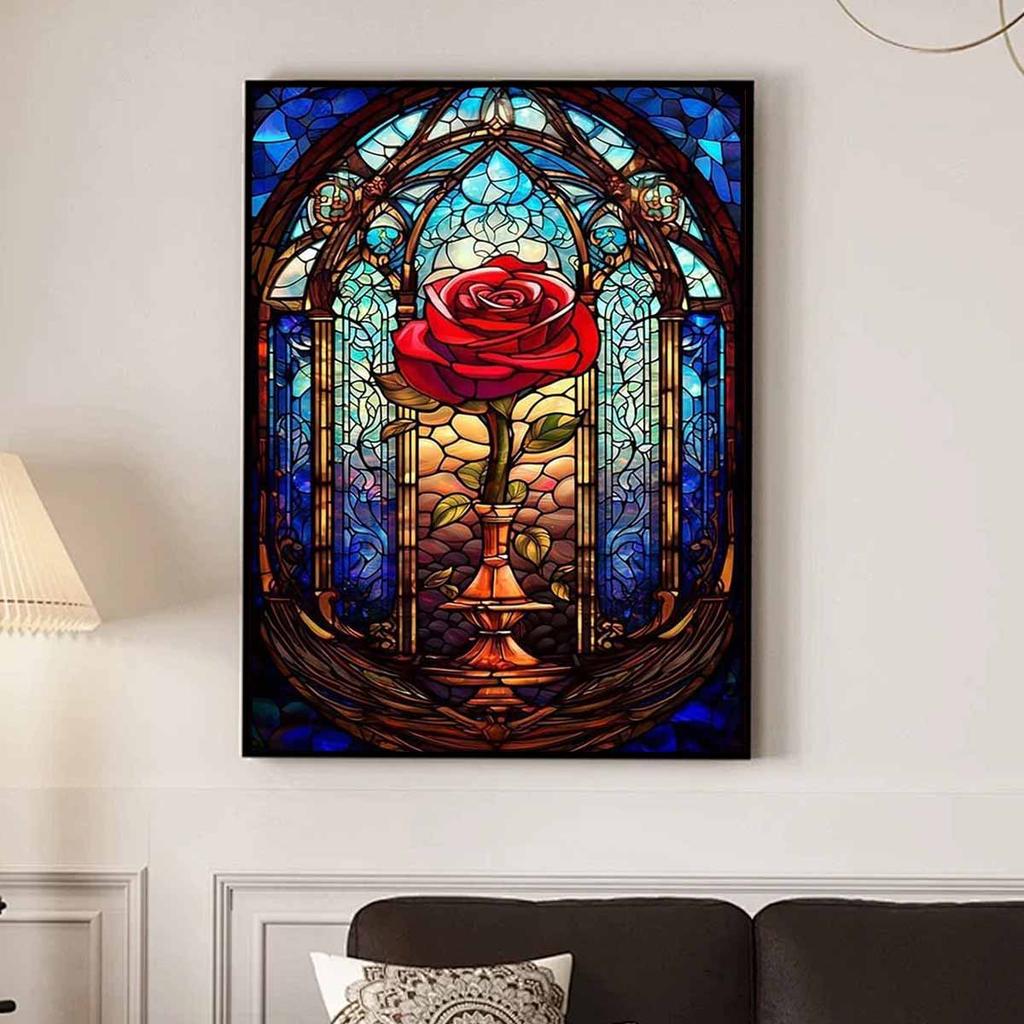 DIY Diamond Painting Charming Flowers Cross Stitch Kit Mosaic Art Diamond Painting Full Circle Diamond Home Decoration