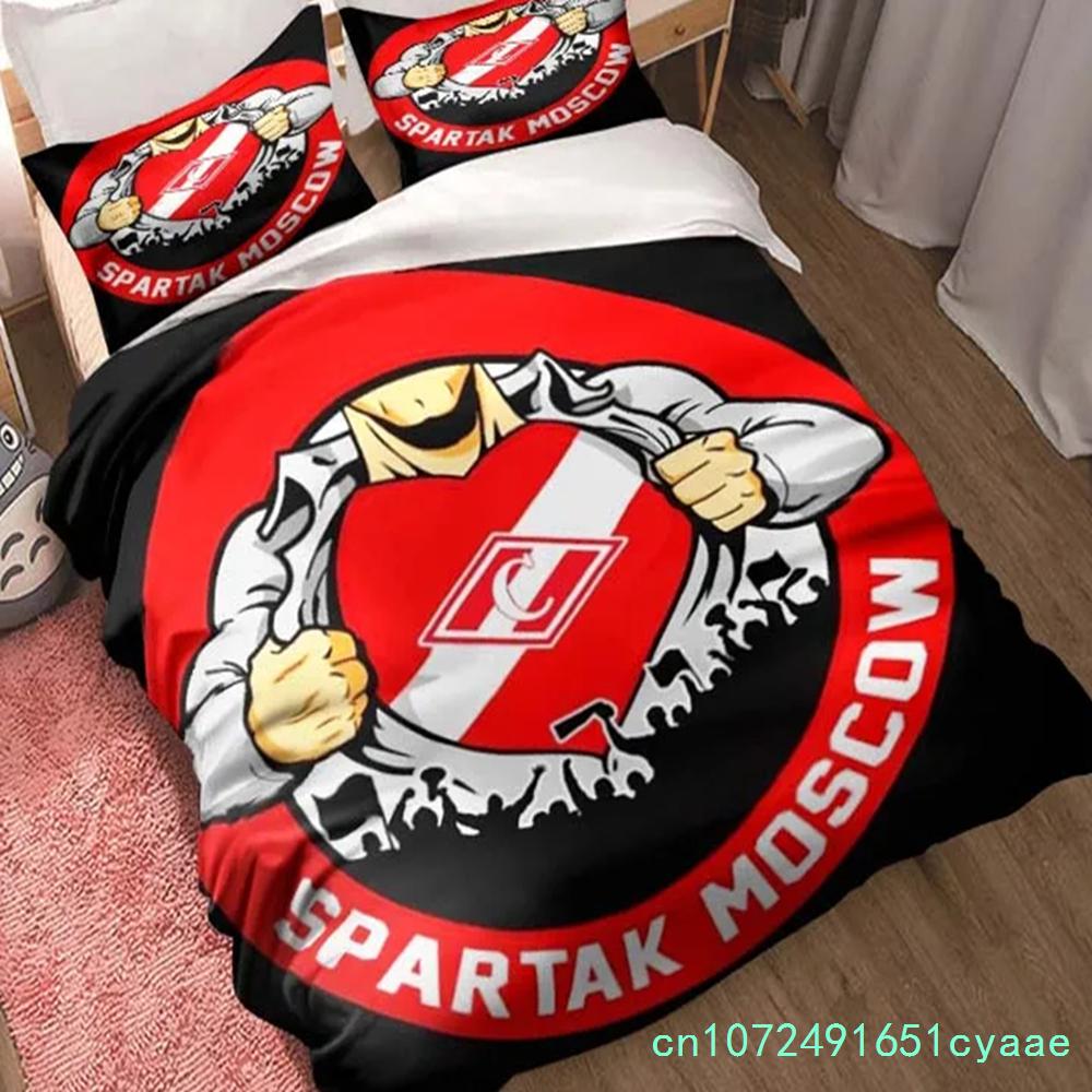 FC Spartak Moscow Football Print Bedding Set Cute Quilt Cover Bed Cover With Pillowcase Custom Bedding