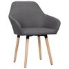 Dining Room Chairs 2 Pcs Dark Grey Fabric