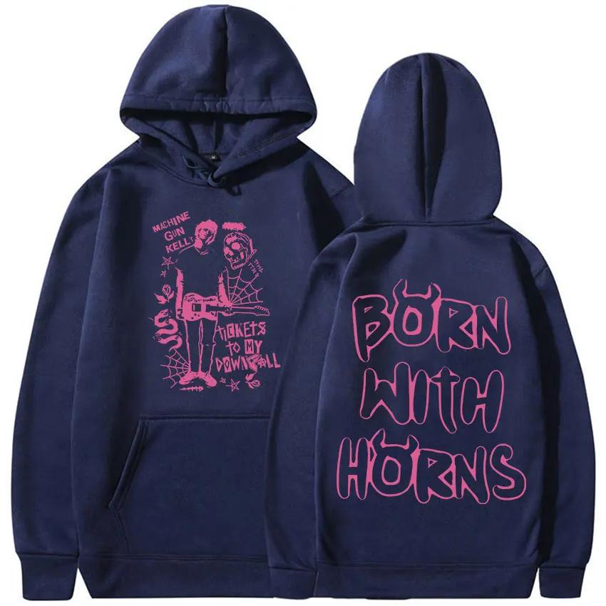 Rapper MGK Machine Gun Kelly Tour 2025 Album Merch Kapuzenpullover Herren Damen Retro Ästhetik Sweatshirt Mode Hohe Qualität Fleece Kapuzenpullover