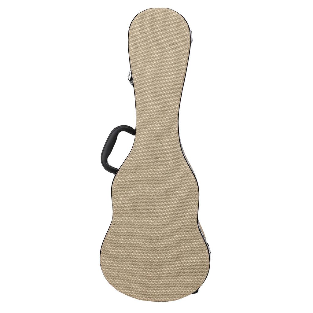 Ukulele Hard Box 23in Protective Carrying Thicken with Lock Linen for Small Guitar