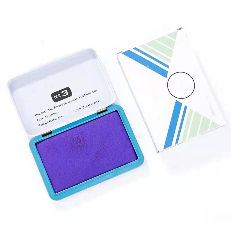 Business Stamp Ink Pad Quick Drying Stamp Ink Pad Fingerprint Ink Pad For Financial Contracts Checks Document 90x56mm