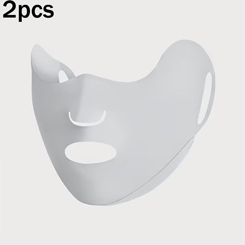 

2Pcs Summer Ice Silk Face Mask, Breathable Quick Dry Outdoor Cycling Sun Protection Hood, Unisex Eyes Nose Mouth Open Design
