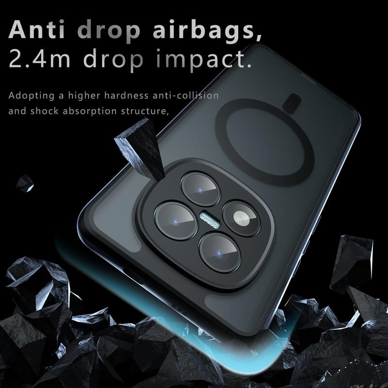 For Magsafe Magnetic Phone Case For Xiaomi Poco M8 Pro Shockproof Matte PC+TPU Wireless Charging Back Cover Fundas