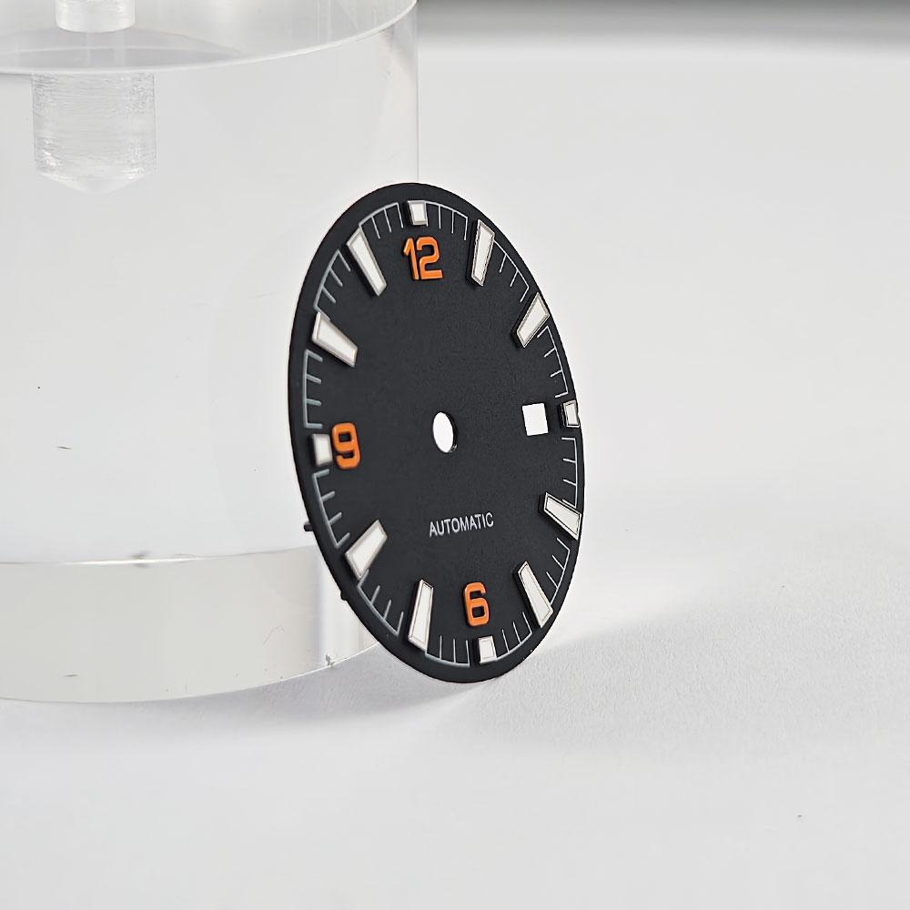 NH35 31mm No Logo Sterile Watch Dial For NH35A NH36 High Quality Green Luminous Black White Blue Grey Silver Nail dial Parts