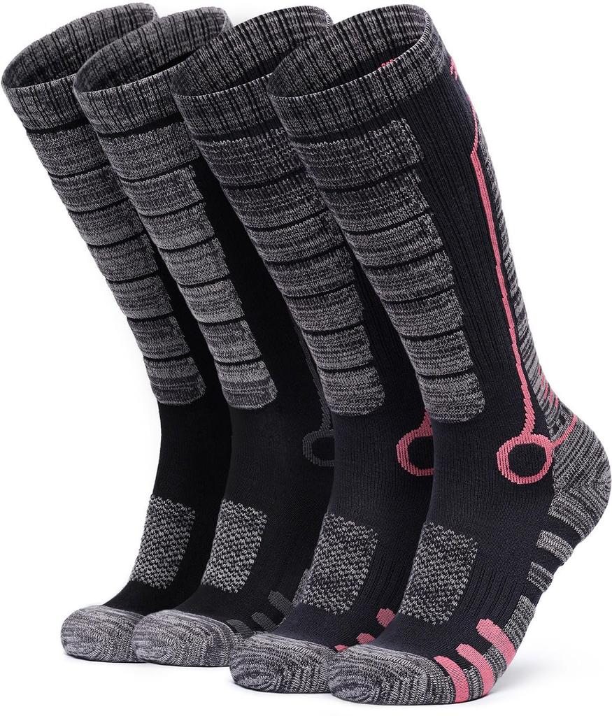 Tesla Snowboarding and Skiing Set of Winter Compression Sports Outdoor Cold Weather Warm Socks for Men and Socks, 2, Socks, Unisex, Antibacterial,