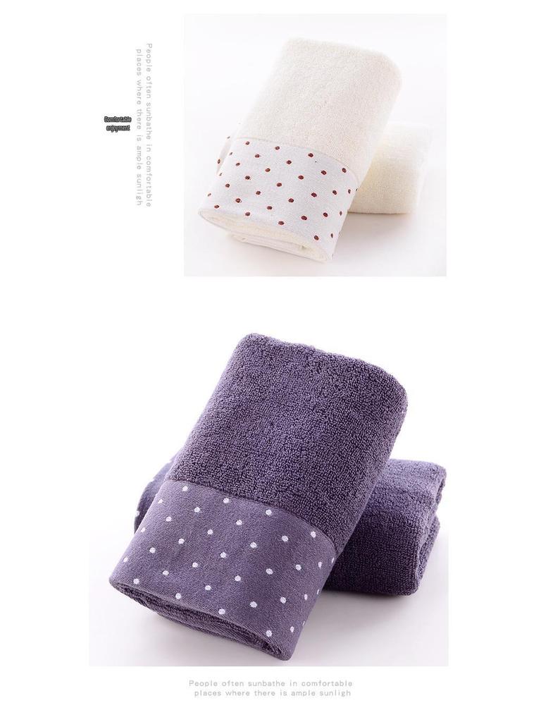 New Jacquard Polka Dot Thick Cotton Towel Gift