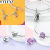 Coppernew Halloween Series Black Cat Luminous Pumpkin Pendant Beads For Women Diy Bracelet Necklace Jewelry Gift