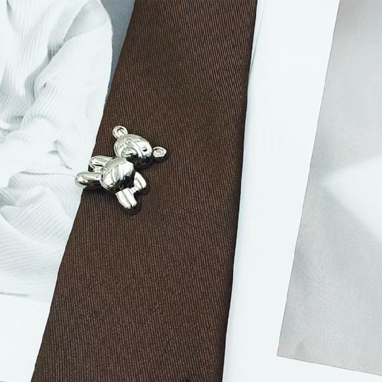 Versatiles Bear Crown Pattern Necktie Stage Performances Casual Neck Tie for Trendy Look