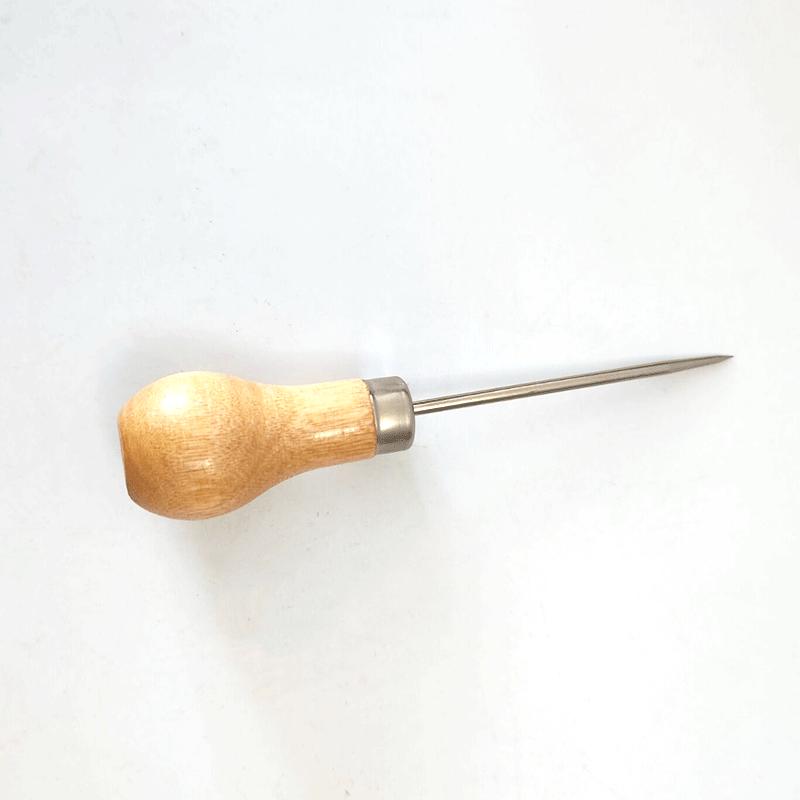 1/2PCS Thin Handle Gourd Wood Shank Cone Straight Tapered Wood Drill Round Solid Tool DIY Leather Craft Needle Tools Kit