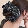 Retro Chinese Ink Painting Elastic Hair Tie - Slim Waist, Pleated, Multi-layer, High-end Design