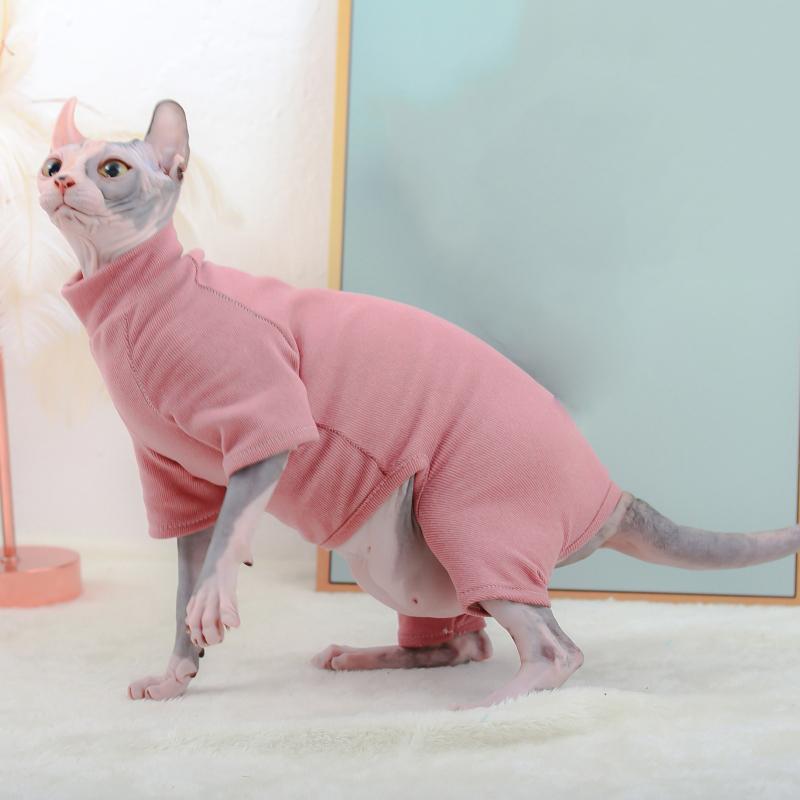 Cat Clothes Winter Warm Cotton Sphynx Cat Hoodies Fleece Sweatshirt Vest For Cats Sphinx Kitten Pajamas Clothes Cat Supplies