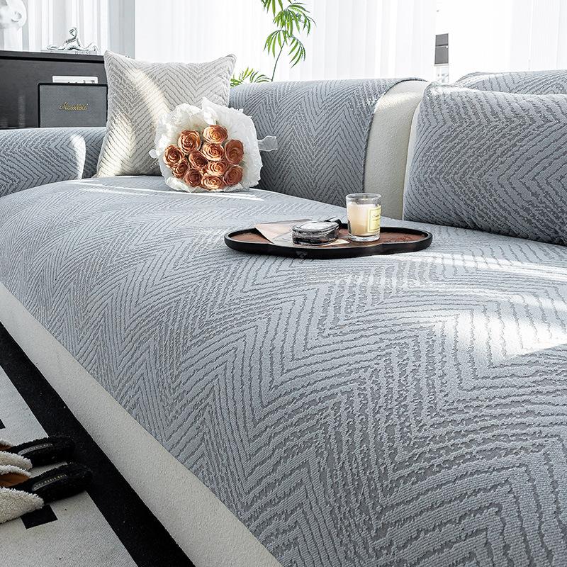 

1 шт. Чехол на подушку дивана из шенилла - Современный дизайн с раздельным сиденьем, Противоскользящий и износостойкий, Машинная стирка, Безопасный для домашних животных чехол для 1-4 местных диванов 90 * 160cm single pack