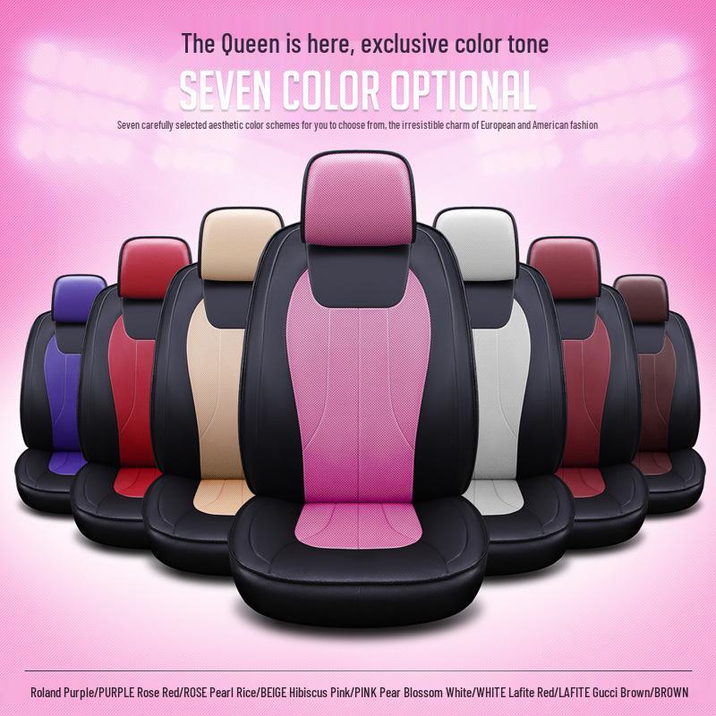 Universal Full Leather 3D Surround Car Seat Cushion - All-Season Protection