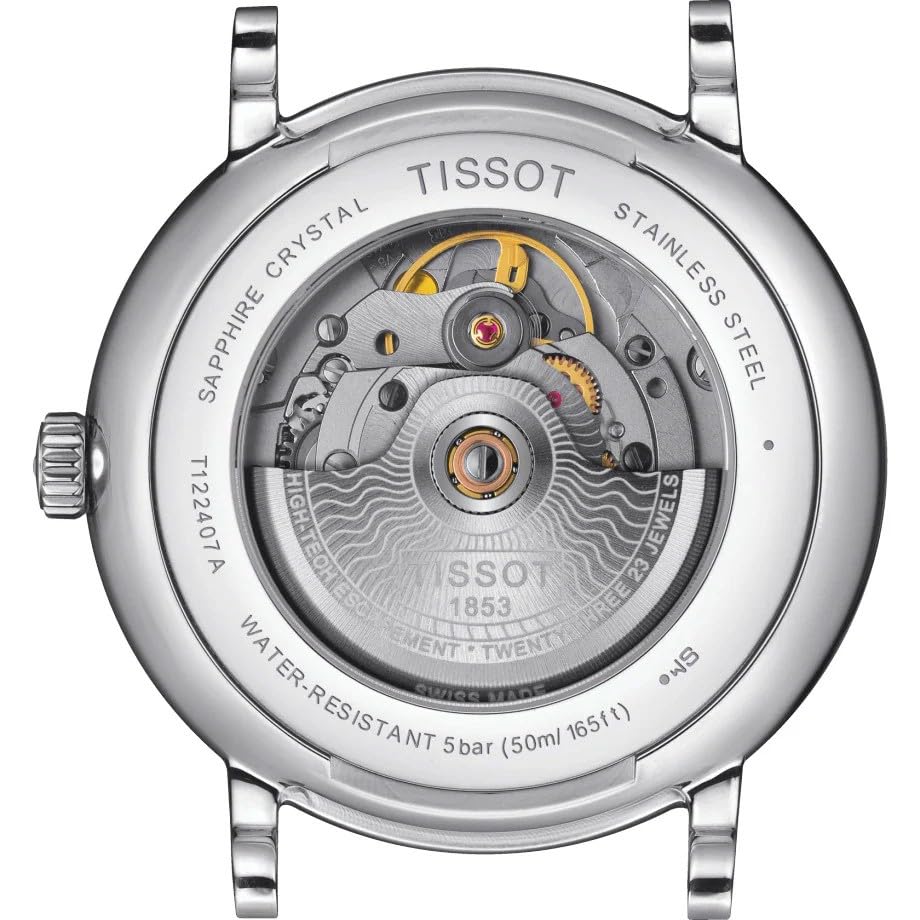 TISSOT Carson Uhr mit Armband und silbernem Zifferblatt, T1224071103300, Herren, Offiziell importiert