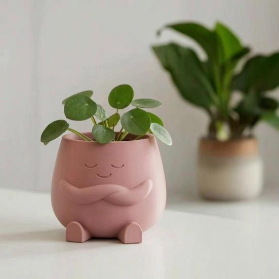 Adornos para Macetas Impresión 3D Lindo Soporte de Planta de Escritorio Duradero PLA Decoración del Hogar para Suculentas