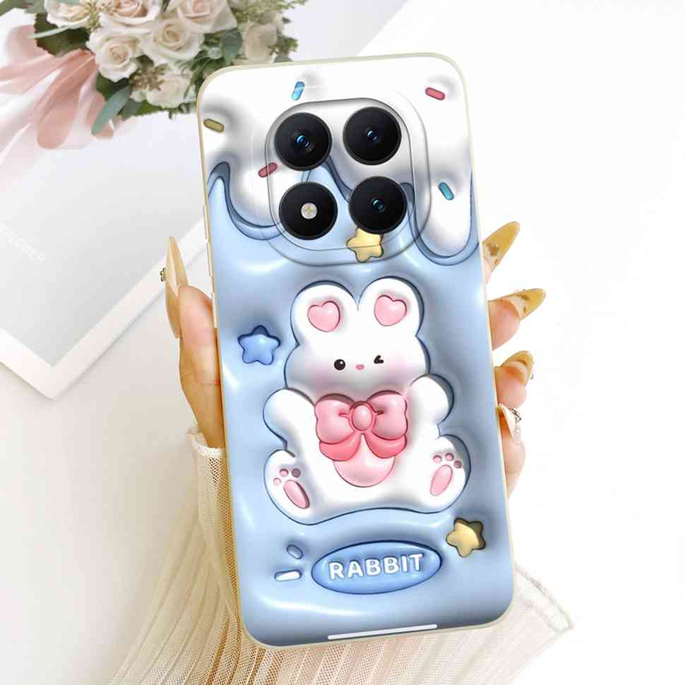 Cartoon Rabbit Case For Redmi Note 15 Pro Casing Cute Soft Phone Cover For Xiaomi Redmi Note15 Note 15 Pro 5G Capa Fundas